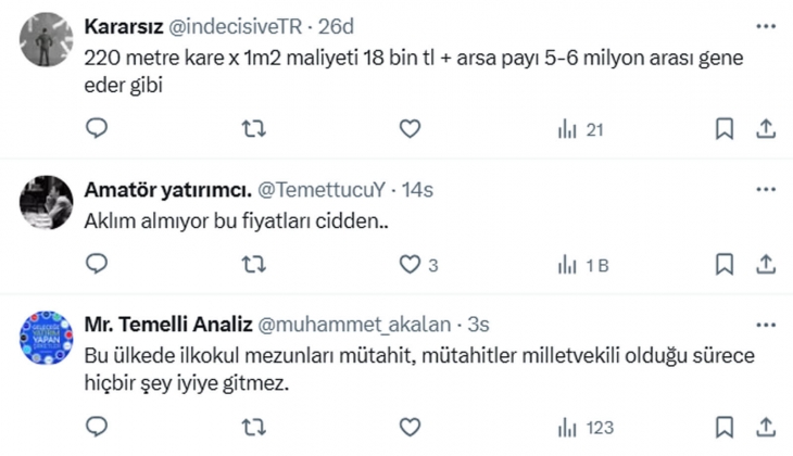 O ilde 4+1 evler 4 milyon TL seviyesinde, ama sitede oturmak isterseniz 3 milyon TL daha ödemeniz gerek!