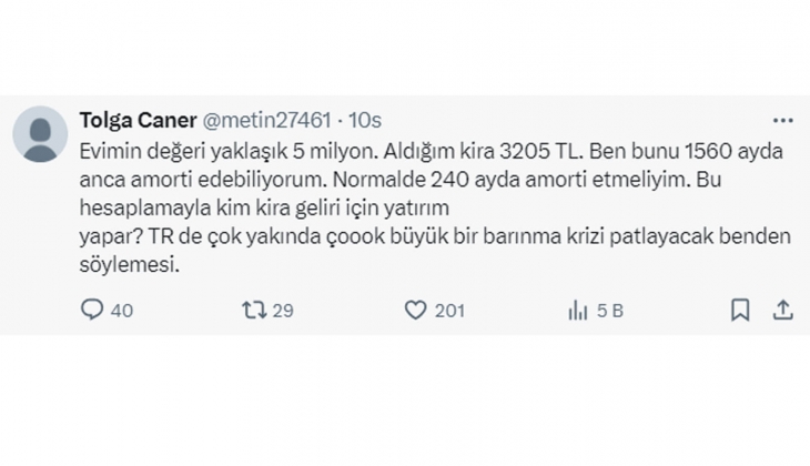 Kira amorti süresi 240 ay yerine 1560 ay oldu: Kim kira geliri için yatırım yapar?