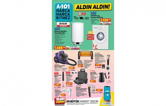 A101 aldın aldın online 20 Ocak kataloğu!