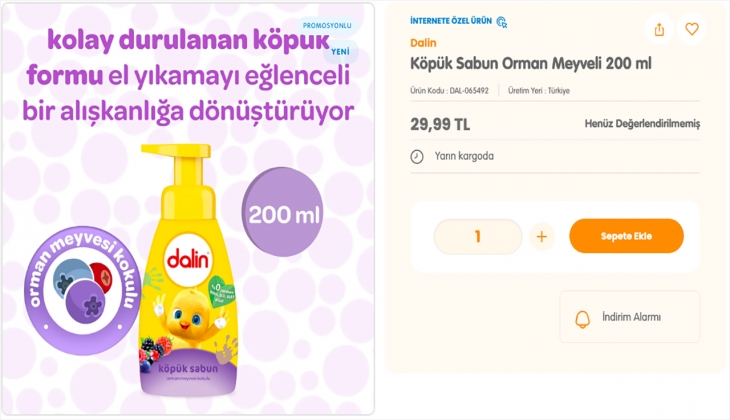 Ebebek Dalin ürünlerinde geçerli 2. Ürüne net yüzde 40 indirim uyguluyor. İşte 25 Eylül ebebek fiyat listesi