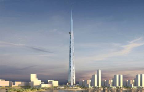 Kingdom Tower'ın yüksekliği 1 kilometrenin üzerinde olacak!