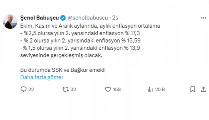 Prof. Dr. Şenol Babuşcu hesapladı: Ocak ta en yüksek emekli zammı yüzde 17,3, memur ve memur emeklisi zammı yüzde 13,03!