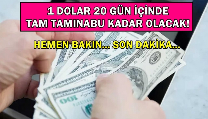 1 dolar 20 gün içinde tam tamına bu kadar olacak! Gözleriniz yerinden fırlayacak! Elinde dolar olanlar hemen baksın!