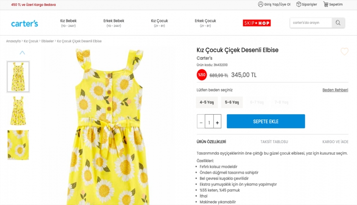 Carters’a bakmadan bebek alışverişine çıkmayın! İşte 15 Eylül 2022 Carters fiyat listesi