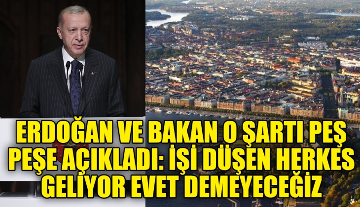 Cumhurbaşkanı Erdoğan ve Bakan Bozdağ peş peşe o şartı net açıkladı: İşi düşen herkes geliyor evet demeyeceğiz 