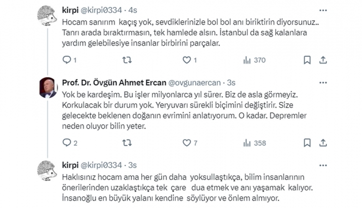 Deprem bilimci Prof. Dr. Övgün Ahmet Ercan dan 7.5 e varan deprem açıklaması: İstanbul, Karasu, Bursa, Altınoluk...