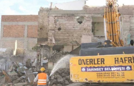 Şahinbey'de boş binalar yıkıldı!