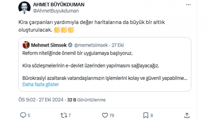 Kira sözleşmelerinin e-Devlet te geçmesi değer haritaları için altlık olacak!