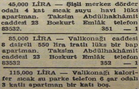 1946 yılında Göztepe de metrekaresi 3 liraya arsa!