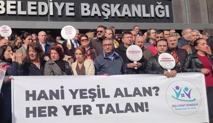 Şişlililer Taş Yapı'nın yeni rezidans projesine karşı eylemde: Planı iptal ettirene kadar mücadelemiz sürecek!