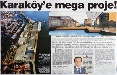 2002 yılında Galataport Projesi start alacakmış! 