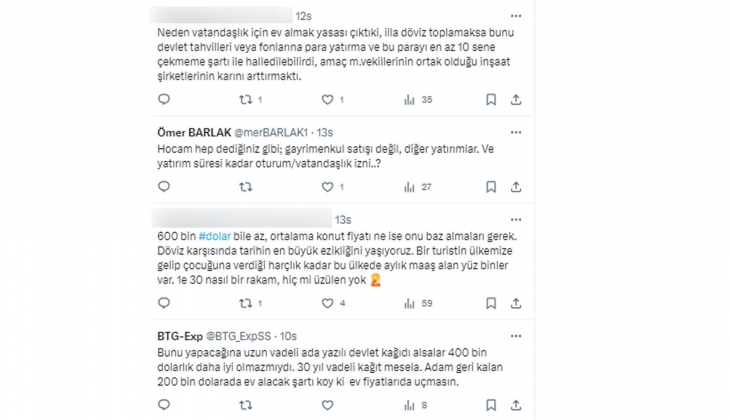 Yabancıya konut satışında alt limitin 600 bin dolara yükseltilmesine vatandaşlar ne dedi? 