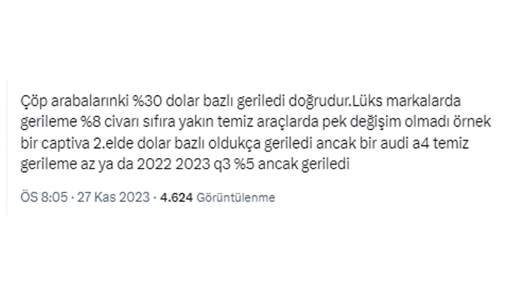 Otomobil fiyatları yüzde kaç düştü? Tebernüş Kireçci sordu, vatandaş yanıtladı!