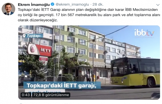 Topkapı İETT Garajı afet toplanma alanı oluyor!
