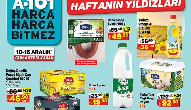 A101'de yüzde 45'e varan bomba indirim! Ayçiçek yağı, peynir, çay fiyatları dip yaptı! 12 Aralık 2022 fiyat listesi