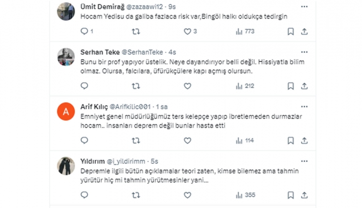 Dr. Ramazan Demirtaş tan İlkbahar gelmeden deprem göreceğiz açıklamasına tepki: Deprem bilimini ucuzlattınız!