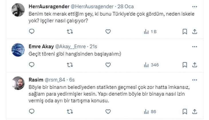 İnşaat halindeki yeni bina sosyal medyada yorum yağmuruna tutuldu! Eksikler ve hatalar şok etti!