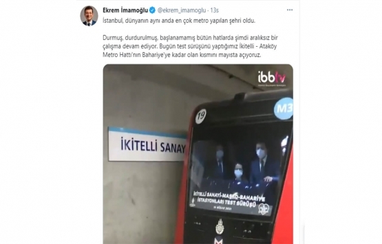 Ekrem İmamoğlu: İstanbul, dünyanın aynı anda en çok metro yapılan şehri oldu!