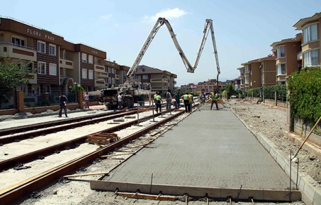 Kocaeli tramvay hattı inşaatı