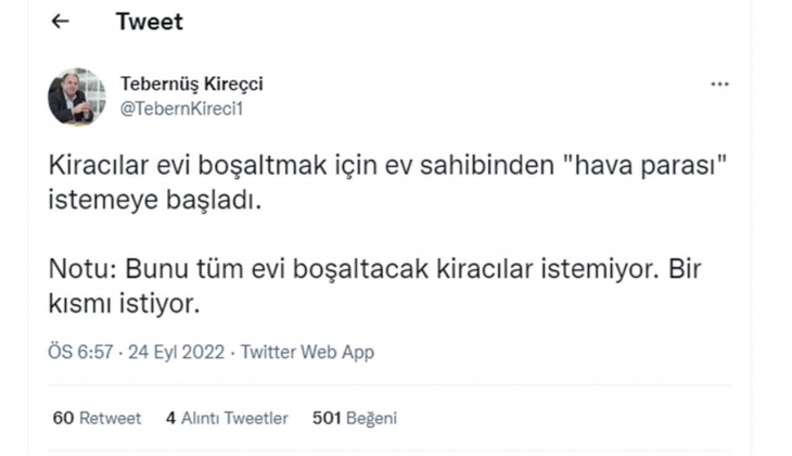 Kiracı ev sahibi savaşında son perde! Kiracılar hava parası istiyor!