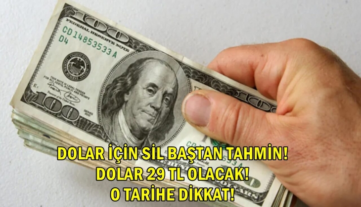 Dolar için sil baştan tahmin geldi! Yeni senaryoya göre dolar tam 29 TL olacak! O tarihte taş üstünde taş kalmayacak