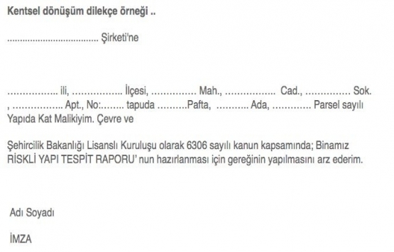 Kentsel dönüşüm için nereye başvurulur? 