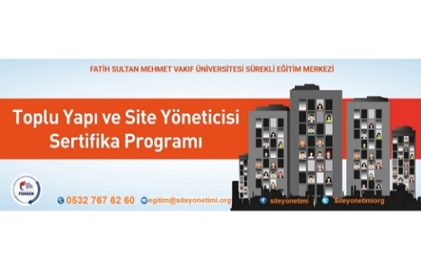 Bina Yöneticiliği Sertifika Programı 10 Aralık'ta başlıyor!