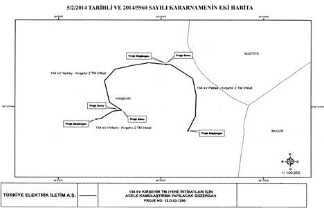 TEİAŞ Kırşehir taşınmazlarına kamulaştırma kararı!