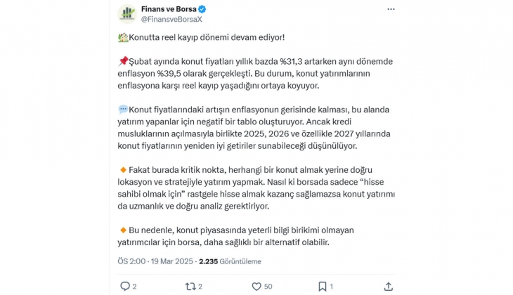 Konutta önümüzdeki üç yıl iyi getiriler bekleniyor! Yatırım için bunlara dikkat! 