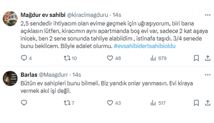 Ev sahiplerinden sadece kiracıları koruyan sözleşmelere tepki! Tahliye davaları 12-14 ay sonraya kalıyor!