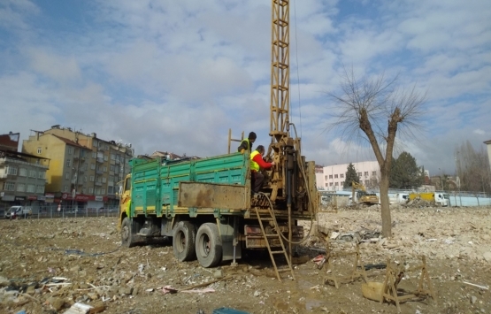 Elazığ da inşa edilecek konutlar için zemin etüt çalışmaları başladı!