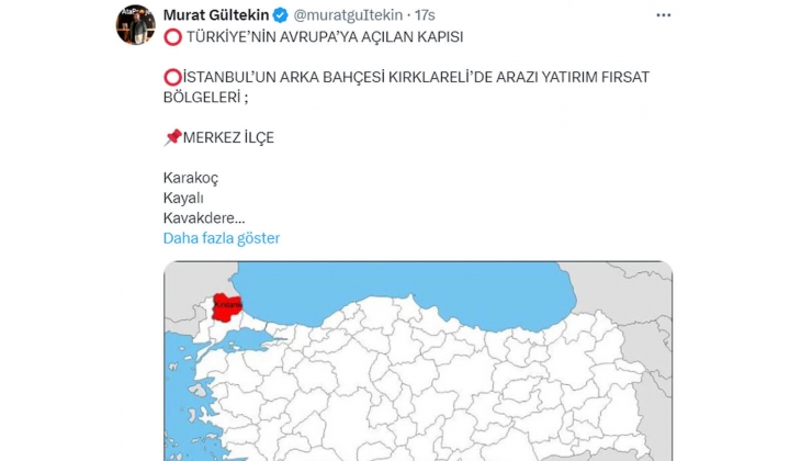 Gayrimenkul uzmanı Kırklareli de arazi yatırımında fırsat bölgeleri sıraladı: Trakya da toprak değer kaybetmez! 
