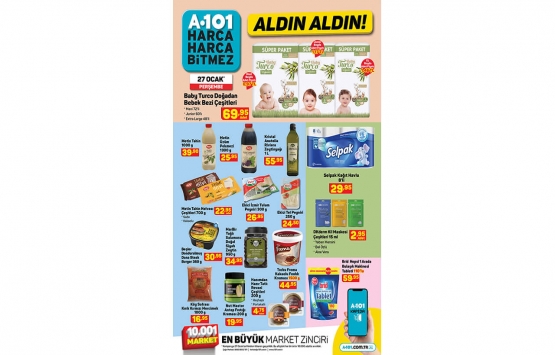 A101 aldın aldın online 27 Ocak kataloğu!