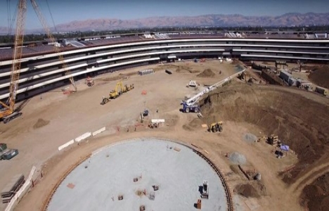 Apple Campus 2 nin inşaatı havadan görüntülendi!