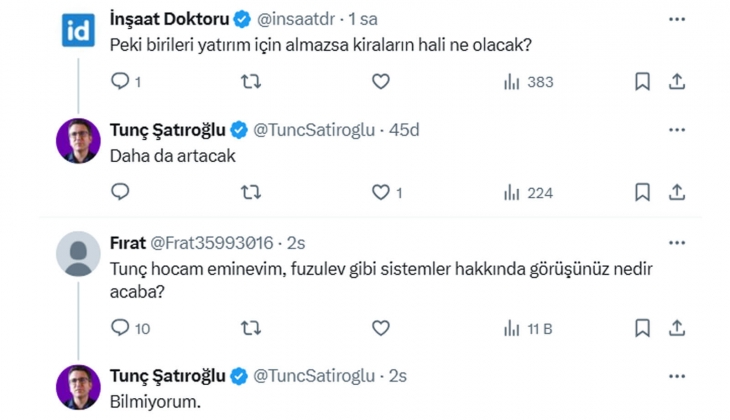 Ekonomist Tunç Şatıroğlu: Oturmak için ev alacaksanız, aradığınızı bulduğunuz an alın! Ama yatırım yapacaklar... 