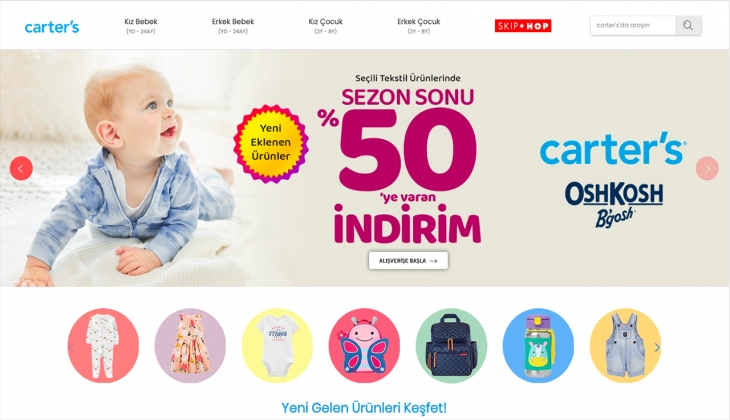 Bebeğiniz Carters’la daha da güzel olacak. Yüzde 50 indirimli 28 Eylül 2022 Carters fiyat listesi