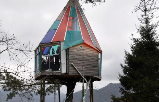 Artvin'de 18 metrekarelik lüks ağaç ev yapıldı! 