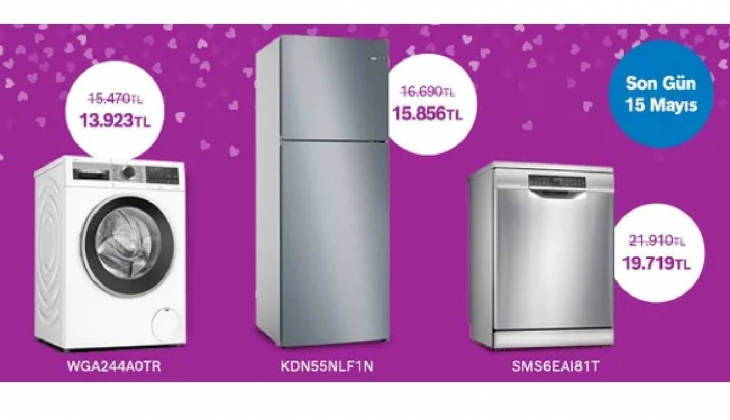 Bosch buzdolabı, çamaşır ve bulaşık makinesinde indirim! 2 Mayıs 2023 fiyat listesi