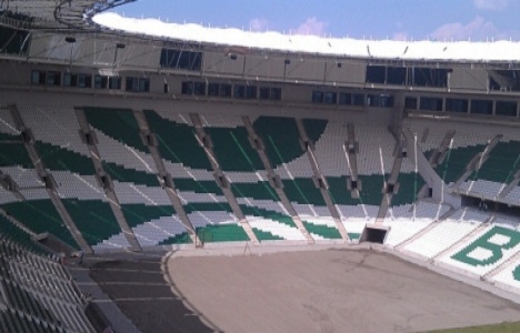 Timsah Arena Stadı saha inşaatında sona gelindi!