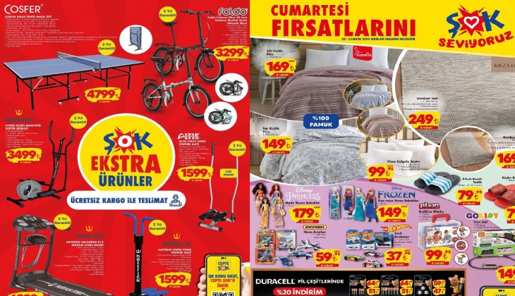 Şok'tan yüzde 20'ye varan hafta sonu indirimi! Bu listede tenis masası bile var! İşte 20 Mayıs aktüel ürünler listesi