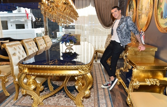 Kerimcan Durmaz evi için 24 ayar altın kaplama mobilya aldı!