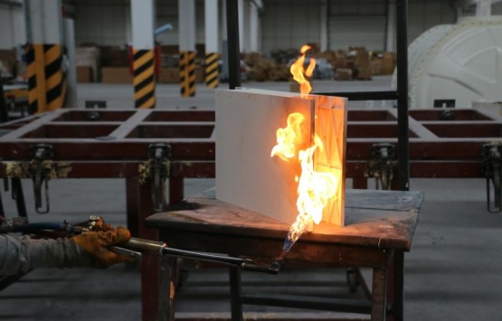 Konya da ateşe dayanıklı evler üretiliyor!