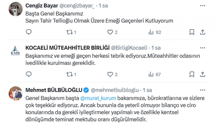 İMKON Genel Başkanı Tellioğlu: Yapı müteahhitleri sınıflandırması gerçekçi şekilde yeniden güncellenmeli!