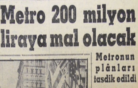 1957 yılında İstanbul Metrosu