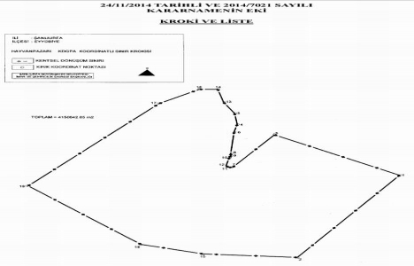 Şanlıurfa Eyyübiye deki Hayvanpazarı kentsel dönüşüm alanı ilan edildi!