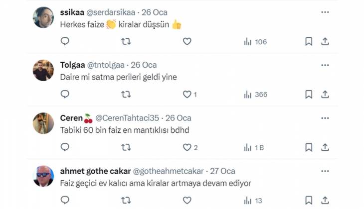 2 milyon TL paranız olsa 15 bin TL kira getirili ev mi alırsınız, aylık 60 bin TL getirili faize mi yatırırsınız?