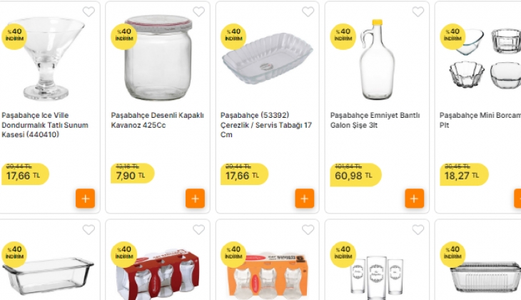 Çeyiz hazırlayanlar müjde! 133 adet Paşabahçe ve Borcam ürünlerine yüzde 40 indirim fırsatı!