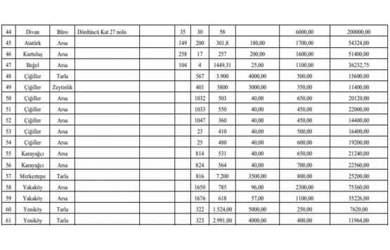 Manisa da 61 adet satılık gayrimenkul!