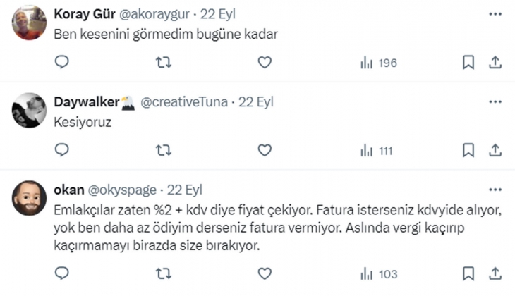 Emlakçılar komisyonlarda fatura kesiyor mu? Bakanlık araştırsın önerisi!