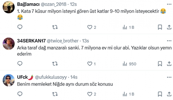 O ilde 4+1 evler 4 milyon TL seviyesinde, ama sitede oturmak isterseniz 3 milyon TL daha ödemeniz gerek!